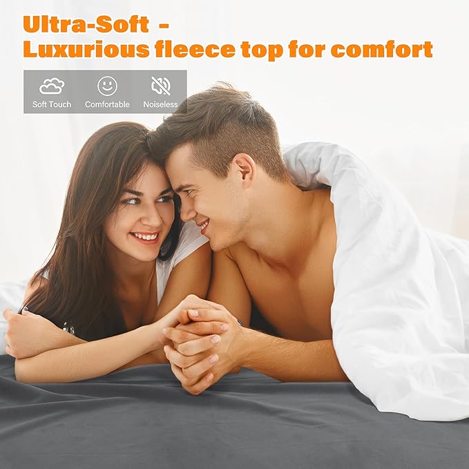 Catalonia Waterproof Blanket for Bed, Reversible Fleece Couch Sofa Furniture Protector, Leak Proof Dog Blankets, Grey