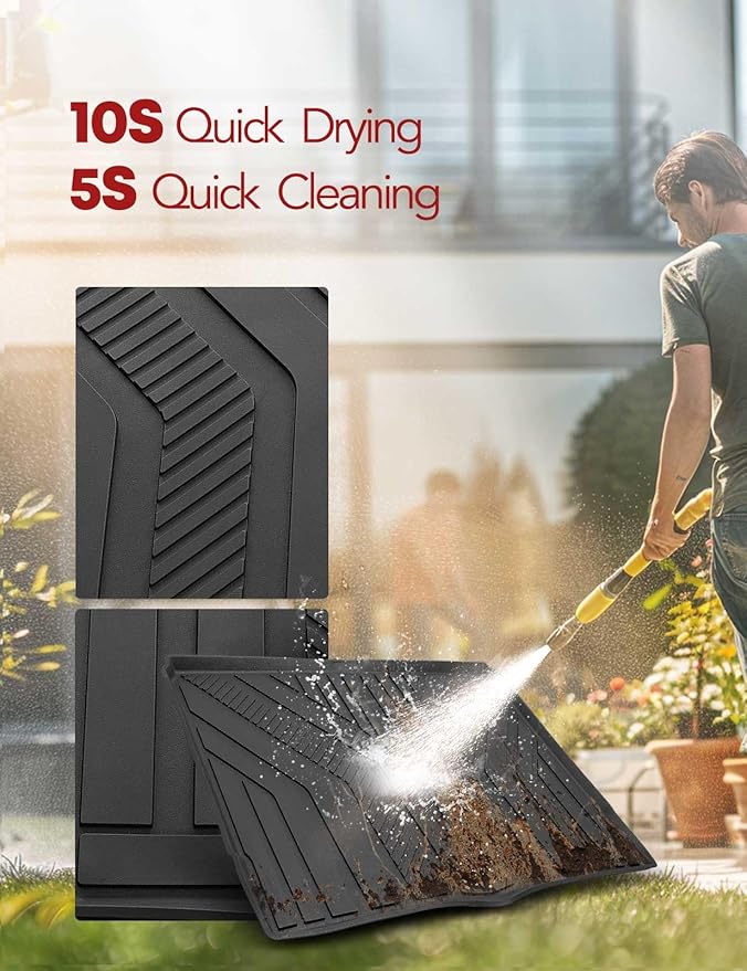 YHTAUTO Cargo Mat Compatible with 2021-2026 Ford Bronco 4-Door Trunk Mat TPE All Weather Floor Liner Odorless Custom Fit Cargo Liner for Bronco Accessories