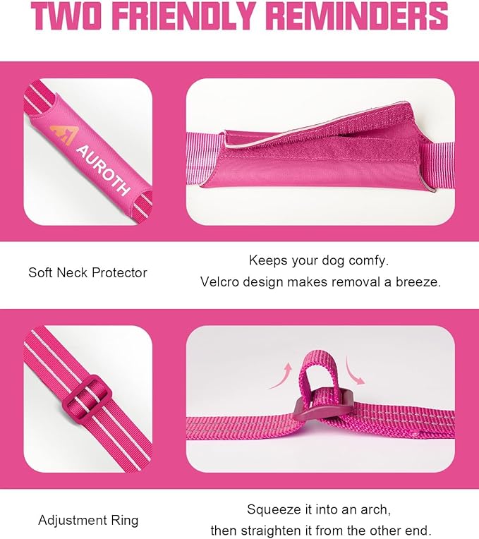 AUROTH Dog Harness and Leash Set, Soft Padded No Pull Dog Harness with 5.25FT Dog Leash, No Choke, Easy On Pet Vest, Adjustable Reflective Dog Vest Small Sized Dog, Easy Walking and Training