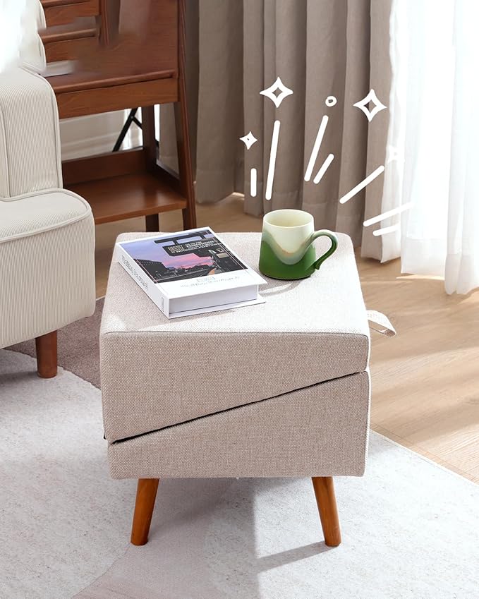 Dog Ramp for Couch and Bed, Dog Stairs for Small Dogs and Cats, Foldable Pet Steps for Medium Senior Dogs and Puppy, Split Ottoman Design Pet Ramp