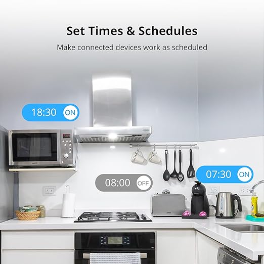 SONOFF S31 Smart Plug with Energy Monitoring, WiFi Outlet 15A Remote Control, That Work Alexa, Google Home & IFTTT, ETL Certified, NO Hub Required, 2.4GHz Network Only(2-Pack)