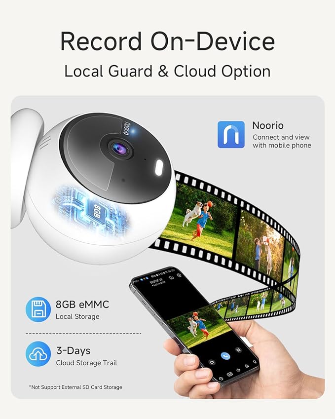 Noorio Security Cameras Wireless Outdoor Magnetic, 4-Pack Easy Install Battery Powered Wireless Cameras for Home Security, 1080P AI Motion Detection, Free Local Storage, No Monthly Fee