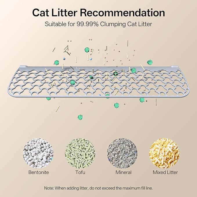 Self Cleaning Cat Litter Box, XXXL Automatic Litter Box for Multiple Cats, Weight Sensors Safety Protection, Smart APP Control, Odor Control, Works with Clumping/Bentonite/Mineral Litter