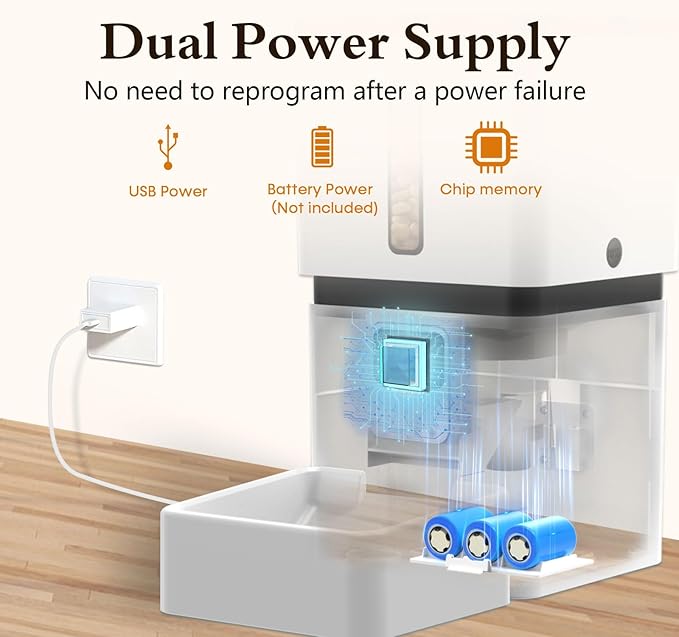 Automatic Dog Feeder with Camera WiFi: 33 Cups 5G App Control Easy Setup Cat Food Dispenser - HD 1080P Video Recording Timed Pet Feeder for Cat Dog Small-Pet