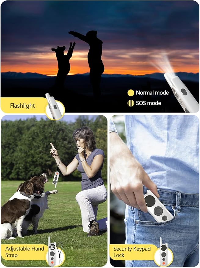 MIMOFPET Wireless Dog Fence for 2 Dogs - Multi-Mode Electric Fence Covers up to 856-Acre,6100 Ft Training Collar Waterproof,Wireless Pet Containment System with 3 Training Modes for Large Medium Dogs