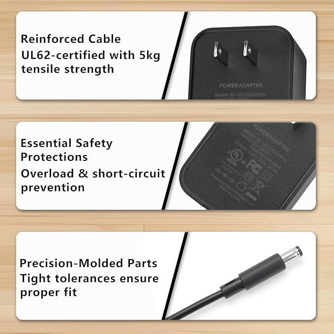 12V DC Power Supply, Replacement for PetPivot Self Cleaning Cat Litter Box, Litter Box Power Cord Compatible with PetPivot Self Cleaning Cat Litter Box