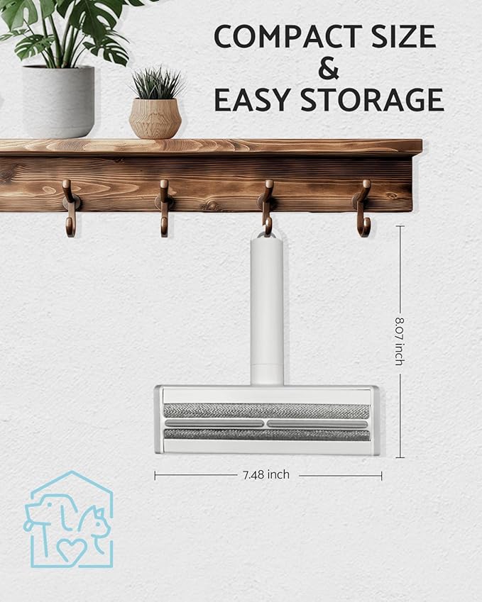 Pet Hair Remover, Reusable Cat & Dog Hair Removal Tool, Fur Removal Tool, Reusable Lint Roller for Furniture, Couch, Carpet and Bedding, Easy to Use & Clean Out