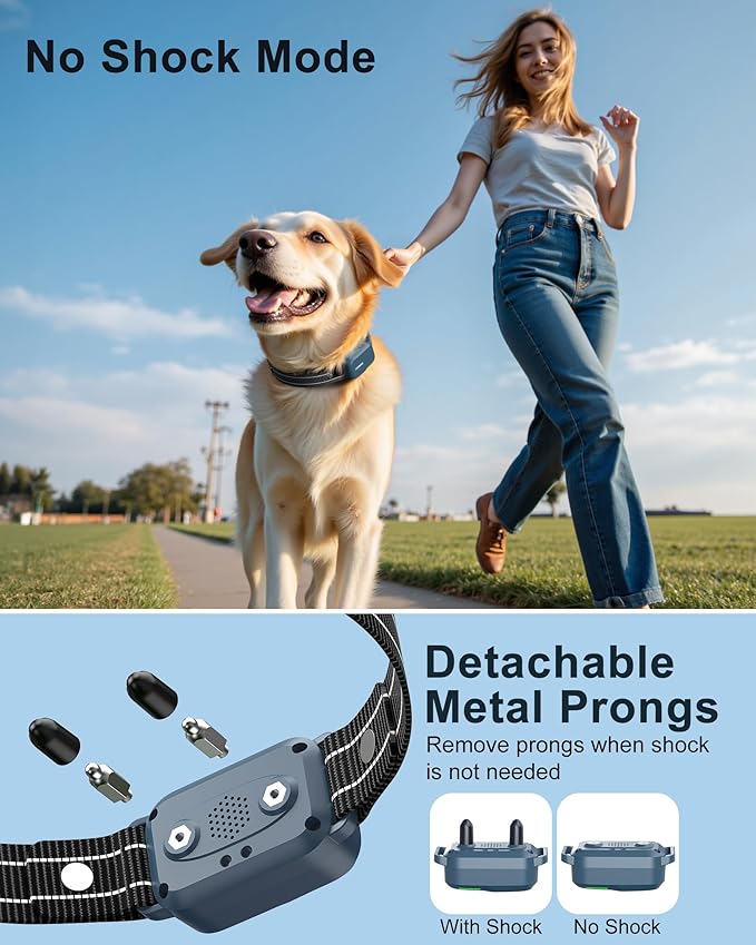 Jugbow Dog Shock Collar - 4200FT Dog Training Collar with Remote, IPX8 Waterproof Electric Dog Collar with 4 Training Modes, Security Lock, Rechargeable eCollar for 10-120lbs Dogs(DBU)