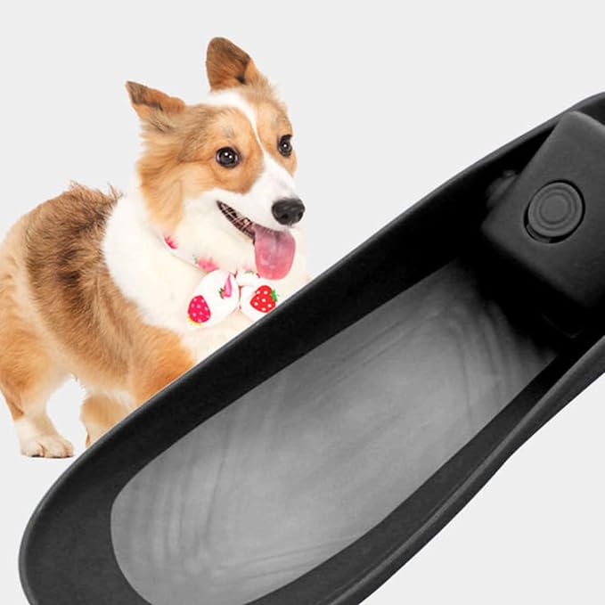 No Waste Dog Water Bottle & Bowl - 27oz Stainless Steel Portable Pet Travel Bottle, BPA-Free, Leak-Proof Design, Easy-Use Flip Bowl for Dogs - Outdoor Hiking, Camping, Hunting, Training