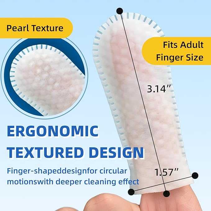 No-Rinse Dog Teeth Cleaning Wipes - Cat & Dog Fresh Breath Pet Dental Finger Wipes, Dog Toothbrush Dental Wipes to Easy Remove Plaque & Tartar, Gently Cleans Discharge (XL-50PCS, Honey)