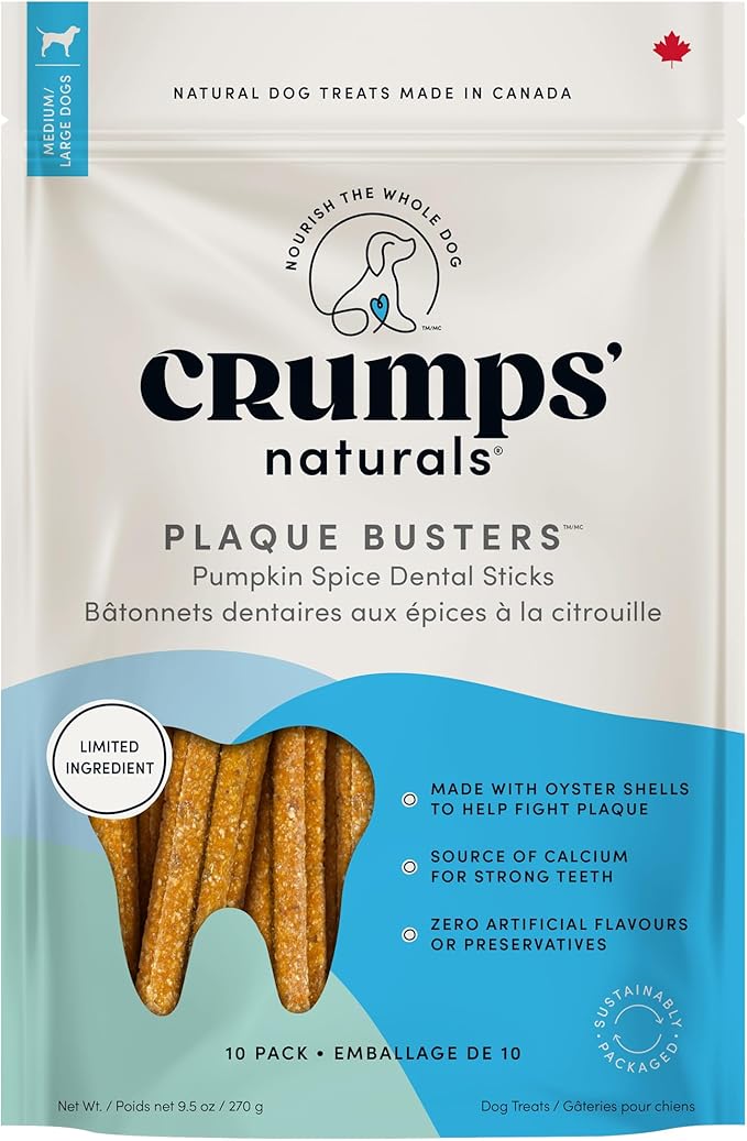 Crumps' Naturals Pumpkin Spice Plaque Busters 7" - 8 Pack