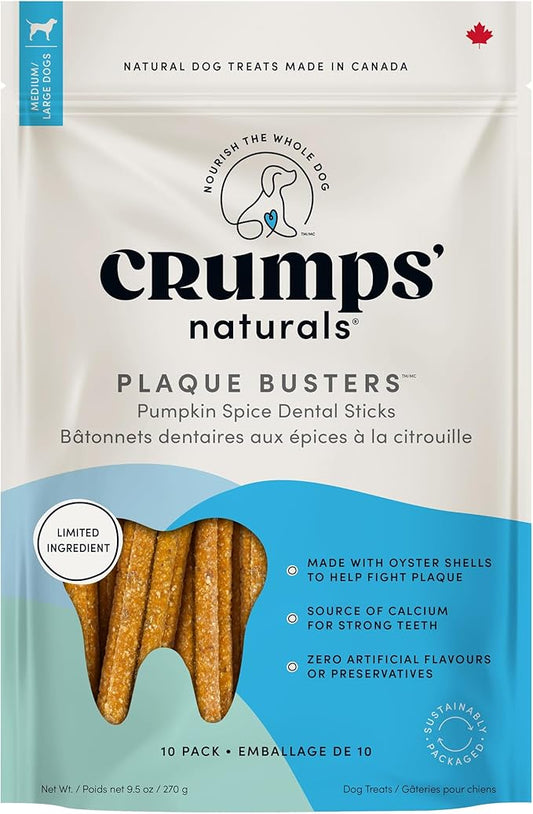Crumps' Naturals Pumpkin Spice Plaque Busters 7" - 8 Pack