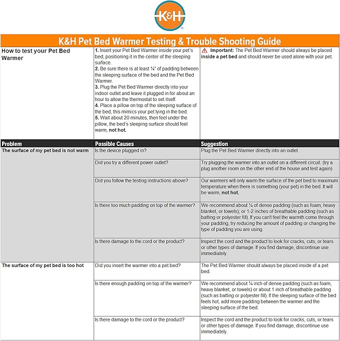 K&H Pet Products Pet Bed Warmer, Turn Any Pet Bed Into a Heated Cat or Dog Bed, Waterproof Indoor Heated Warming Pad Insert, Automatic Temperature, Safety Listed - Small 10.25 X 9.25in Gray