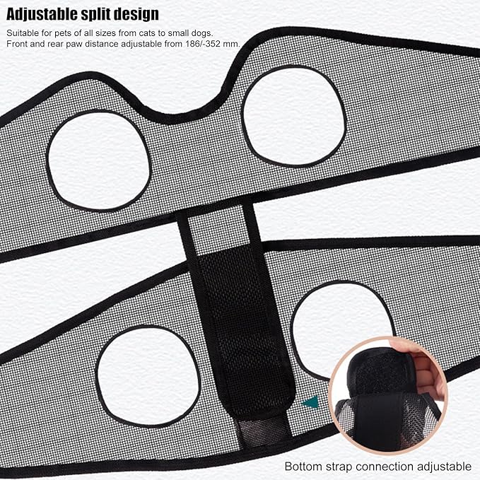 Grooming Hammock | Anti-Scratching Hangable Mesh Restraint Bag - Dog Hanger for Nail Trimming Hammock with S-Hook - for Ear Washing Combing Cats Puppy Kitten Home Bathroom Shower