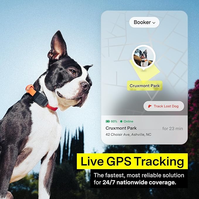 New Fi Mini GPS Tracker for Dogs, Cats, Small Pets –
Universal Collar, Lightweight, Virtual Fences, Escape Alerts, Step & Health Tracking, Waterproof – 12-Month Membership Included