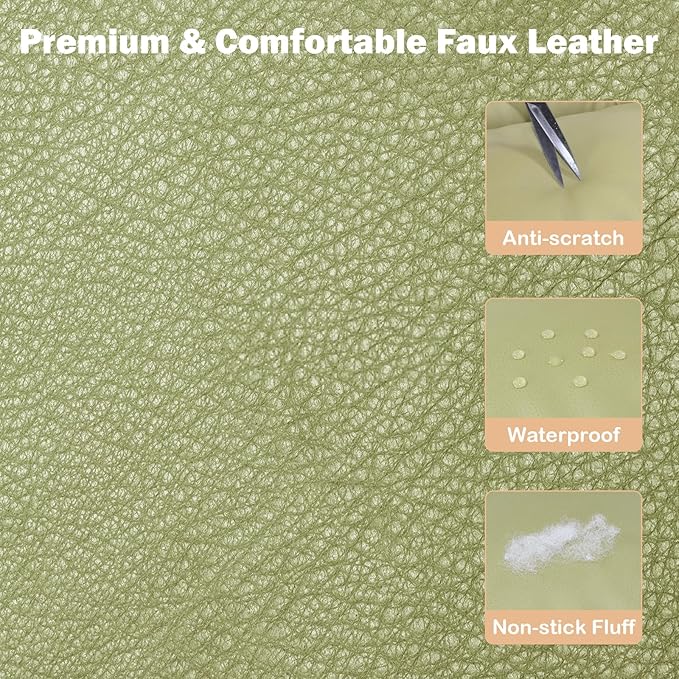 Dog Car Seat for Large Dogs, Large Leather Dog Car Bed with Storage Pocket, Waterproof PVC Leather Booster Seat Travel Bed for Front & Back Seat, Clip-On Safety Leash (Blue/Brown)