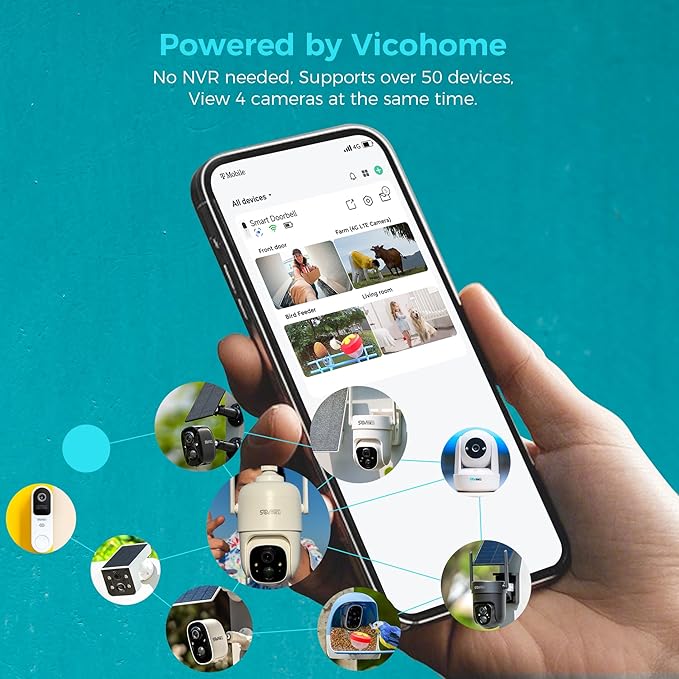 Vicohome 2K AI Tracking Security Camera for Home,5GHz Wi-Fi, Pet Indoor Camera, Baby Monitor,360ยฐ View Pan/Tilt Cam,Two Way Audio,Night Vision,Easy to Setup,Audible Alarm,180 Days Exchange Policy