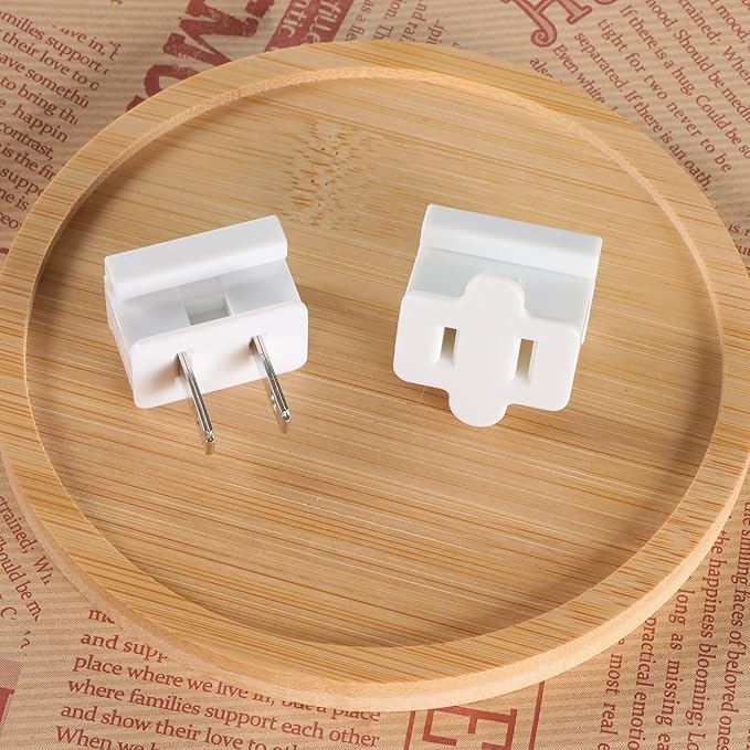 Electric Plugs - 26PCS Male and Female Vampire Plug - SPT-2 White for Christmas Light Strings & Lamps and DIY Projects
