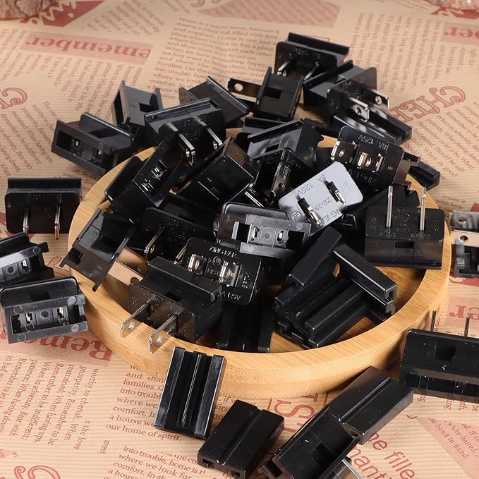 Electric Plugs - 26PCS Male and Female Vampire Plug - SPT-2 Black for Christmas Light Strings & Lamps and DIY Projects