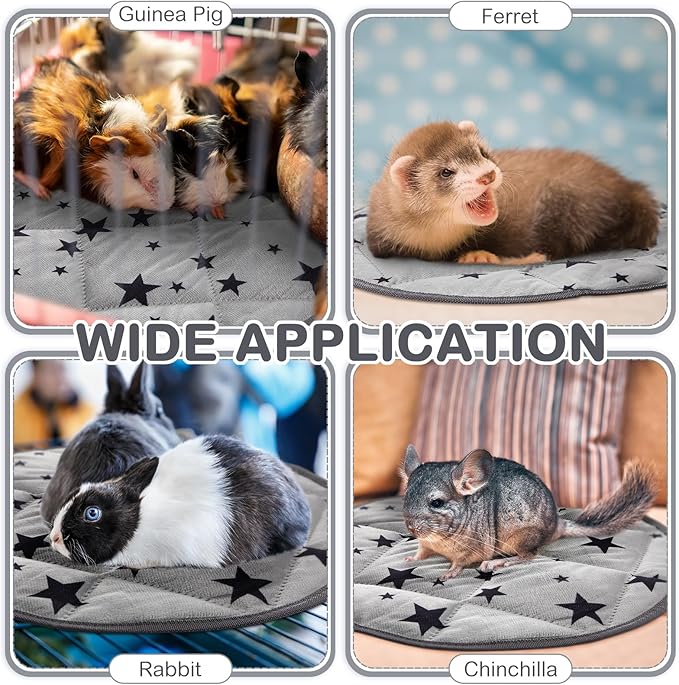 Namalu 4 Pack Self Warming Cat Bed Self Heating Cat Mat Star Pattern Soft Dog Crate Pad Thermal Pet Mat Anti Slip Kennel Dog Washable Warming Bed for Outdoor Indoor(15.7 Inch,Gray)