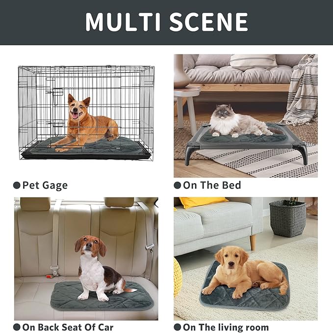 Self-Warming Cat Bed Indoor/Outdoor Super Soft Self Heating Pet Mat Washable Thermal Pad for Cat & Dog 29x19.6 inch