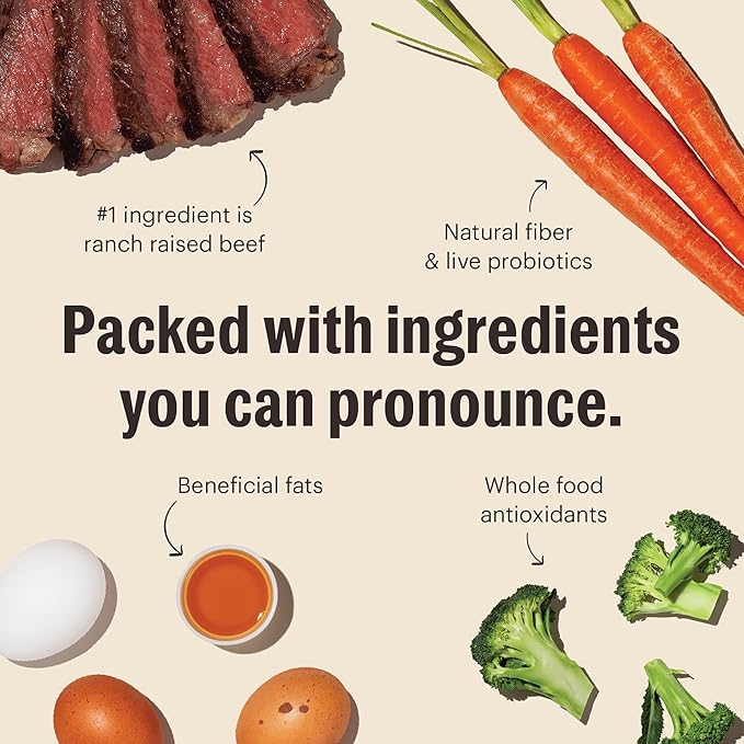 The Honest Kitchen Whole Food Clusters Small Breed Grain Free Beef Dry Dog Food, 4 lb Bag