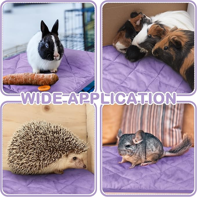 4 Pack Self Heating Cat Pad Self Warming Dog Mat Reflects Body Heat Extra Warm Thermal Pet Pad Washable Dog Cat Bed Crate Bed Mat Blanket(16 x 20 Inch,Purple)