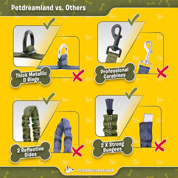 Exquisite Hands-Free Leash for Large Dogs: Ultimate Comfort & Freedom for Running, Walking, Hiking. Premium Quality, Durable & Versatile Waist Leash Belt. Your Dog Will Love It