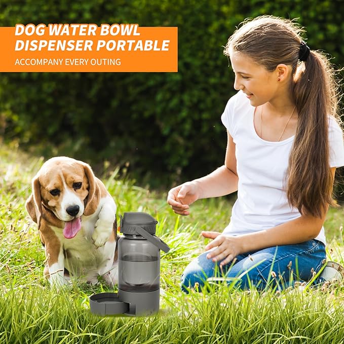 50oz Dog Water Dispenser Portable,Dog Water Bowl Dispenser for Portable Use, Allowing for Easy Hydration During Outings and Travels,Anti-Leak Design, Easy to Clean, Sturdy Material