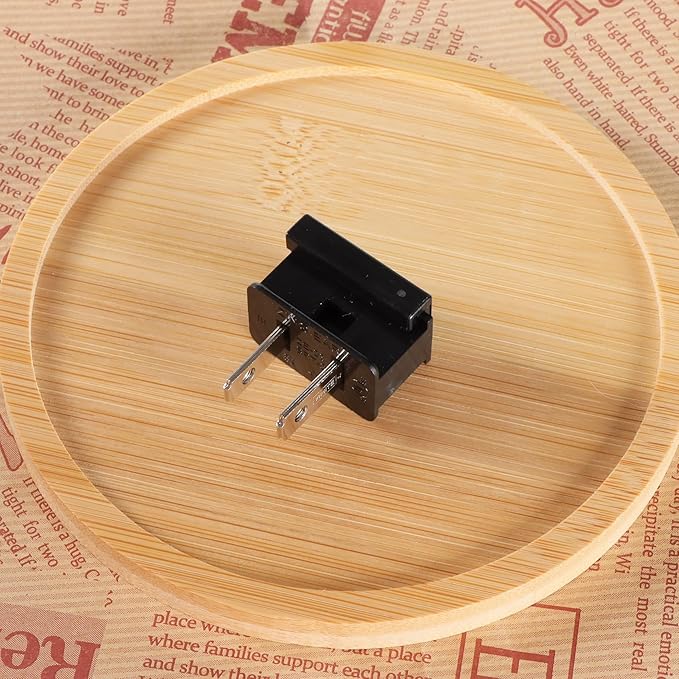 Vampire Plug, SPT-2 -Zip Cord Plug, Male Female Gilbert Plug, Slide on Plug for SPT-2 Electrical Cable-8 AMP 25 Pack(Male, Black)