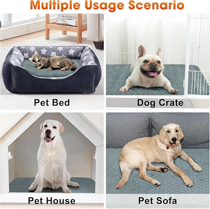 GASUR Extra Large Heated Cat Bed for Large Dogs, Waterproof Cat Heating Pad with Timer Temperature Adjustable, Indoor Electric Pet Heated Pad for Cats Dogs, Anti-bite Dog Heated Pad, 47''x28'', XLarge