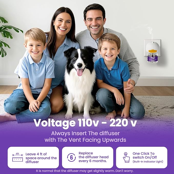 Dog Calming Diffuser, 4 in 1 Puppy Pheromones Calming Diffuser, Relaxing Pheromone for Dogs Relief Stress Anxiety Reduce Aggression Barking, Help Train Dog to Pee, 2 Diffuser 2 Refill(48ml)