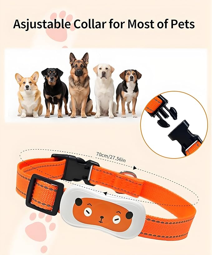 Smart Dog GPS Tracker,Live Pet Tracker with Virtual Fence Dog Collar with App,Smart Alerts,Collar-Compatible,4G Built-in SIM,iOS & Android