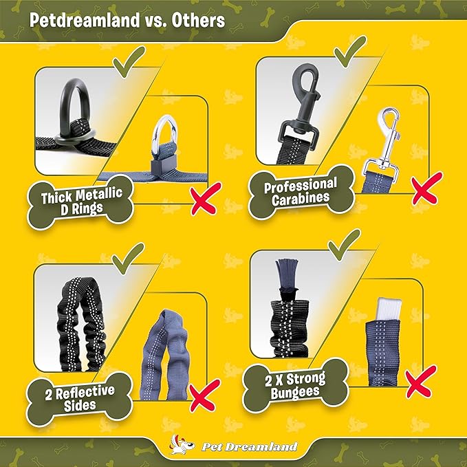 Exquisite Hands-Free Leash for Large Dogs: Ultimate Comfort & Freedom for Running, Walking, Hiking. Premium Quality, Durable & Versatile Waist Dog Leash Belt. Your Dog Will Love It