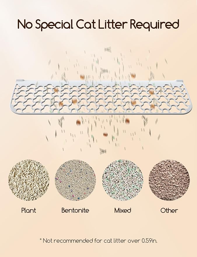 MeoWant Self-Cleaning Cat Litter Box, Integrated Safety Protection Automatic Cat Litter Box for Multi Cats, Extra Large/Odor Removal/APP Control Smart Cat Litter Box with Mat & Liner