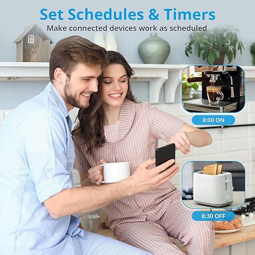 SONOFF S31 WiFi Smart Plug with Energy Monitoring, 15A Smart Outlet Socket ETL Certified, Work with Alexa & Google Home, IFTTT Supporting, 2.4 Ghz WiFi Only (2-Pack)