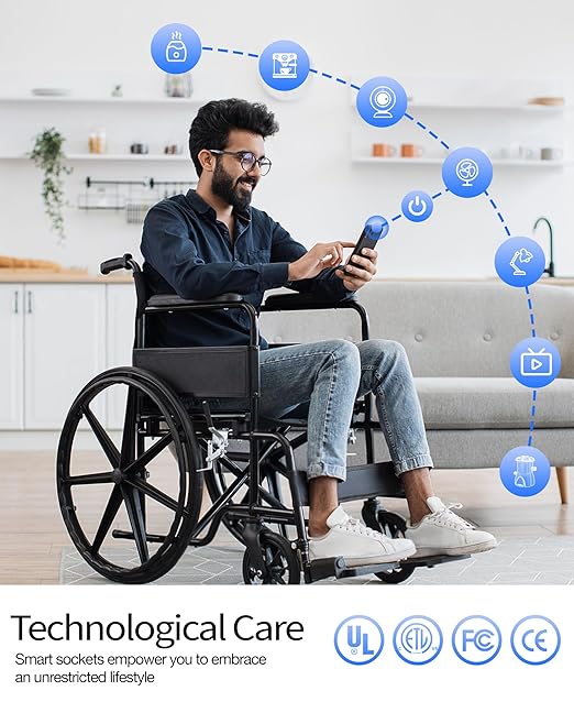 Smart Plug, WiFi Smart Outlet Works with Alexa & Google Assistant, Bluetooth WiFi Socket with Timer & APP Remote Control for Home, 2.4GHz Network Only, FCC Listed Wireless Outlet Plug