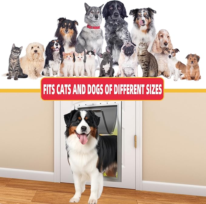 2PACK Extra Large Dog Door Replacement Flap with Screws,Doggie Door Replacement Flaps Compatible with PetSafe Freedom Doggie Doors PAC11-11040, 13 1/8" X 24 7/8", Flexible, Weather Resistant