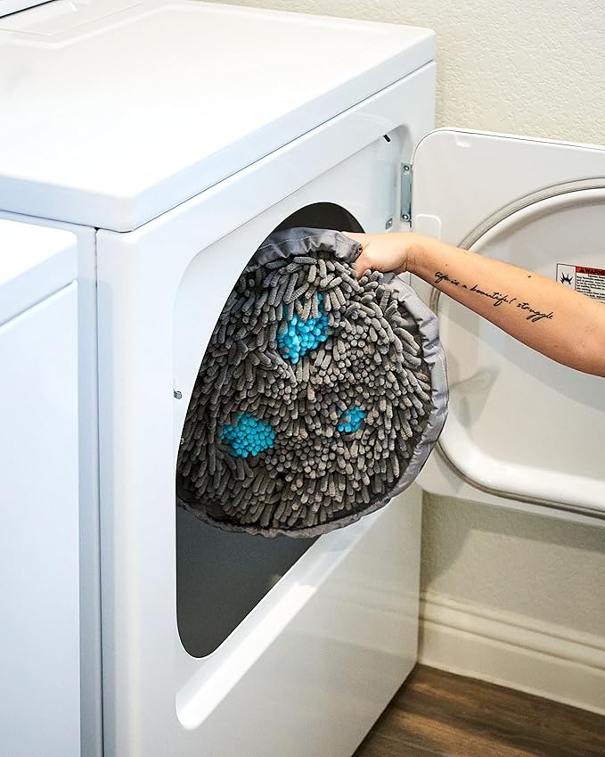 Pet Parents Forager Bowls, Slow Feeder Dog & Cat Bowls with SoftSnout™ & Non-Slip Backing, Portable Pet Puzzle Toys & Snuffle Mats, 30 oz, Modern Grey (Meadow Ponds)