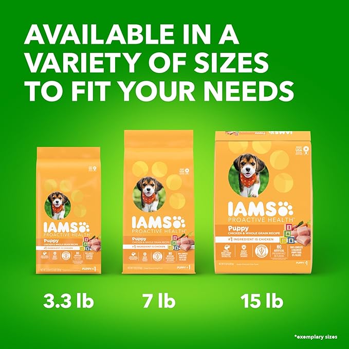 IAMS Proactive Health Puppy Food with Real Chicken, 7 lb. Bag