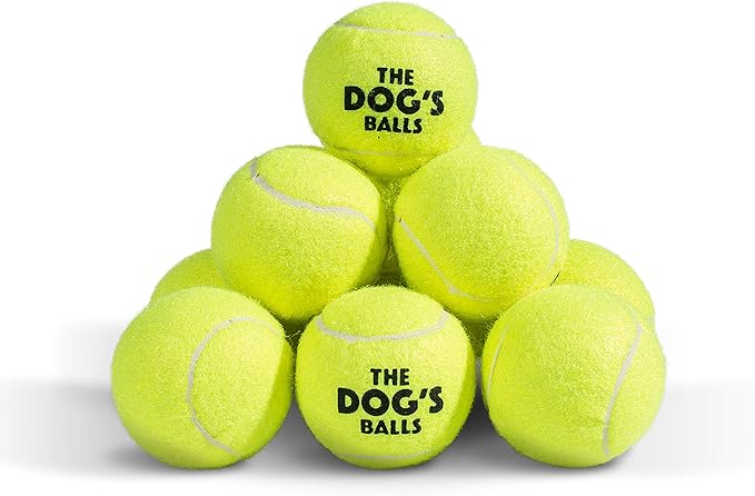 The Dog's Balls, Dog Tennis Ball, Yellow 12-Pack,Strong Toy for Agility Training, Puppy Training, Play, Exercise & Fetch, 2.5 Inch Diameter