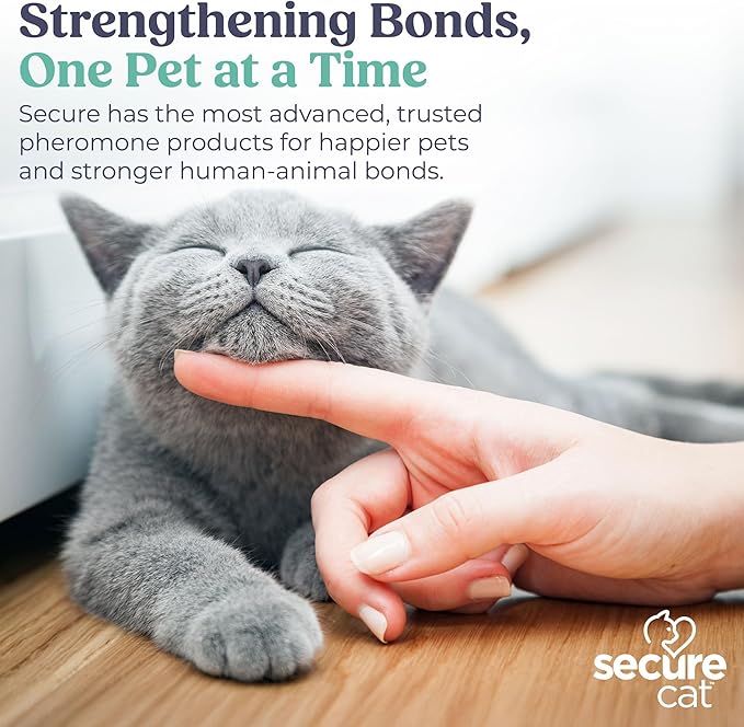 SecureCat Calming Diffuser for Supporting Calm and Well-Being to Help Relieve Any Feeling of Anxiety or Stress, Cat Pheromone Passive Stick Diffuser Home Starter Kit