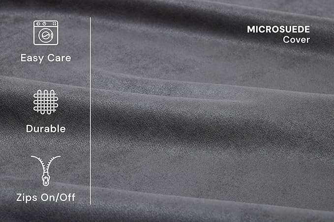 Barker Beds Giant Orthopedic Dog Bed - 7" Pillow Top with Headrest - 100-300 lbs - Memory Foam for Joint Pain & Arthritis - Vet Recommended, Washable - Made in USA - 60"x48"x7" - Charcoal