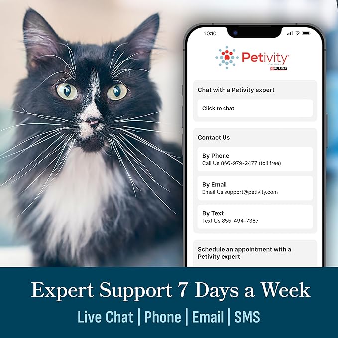 Purina Petivity Smart Litter Box Monitor Cat Weight Scale & Health Tracker - Monitor Litter Habits, Track Weight Accurately, AI Alerts & Monthly Reports, Phone App, Works for Multiple Cats
