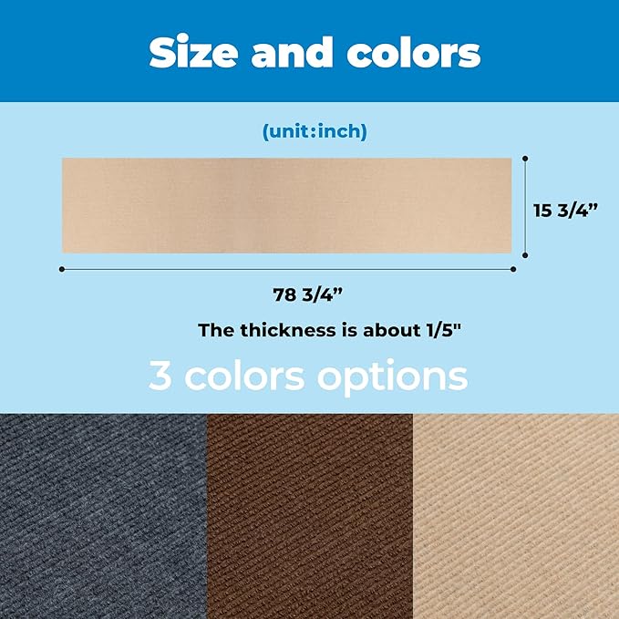 Best Pet Supplies Catify Cat Scratcher, Fun Interactive Scratchers, Posts, Poles, Claw Safe, Furniture Saver Indoor Play Support Natural Cat Behaviors Heavy Duty - Beige (78.7 x 15.8)