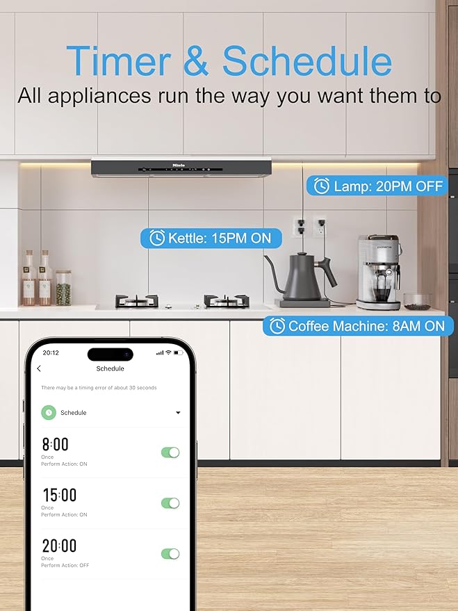 EIGHTREE Mini Smart Plug ๐๐๐๐ณ ๐๐ข-๐
๐ข ๐๐จ๐ฆ๐ฉ๐๐ญ๐ข๐๐ฅ๐ ๐๐๐, Smart Plugs That Work with Alexa & Google Home & SmartThings, Energy Monitor, Remote Control, Timer & Schedule, Wi-Fi Plugs
