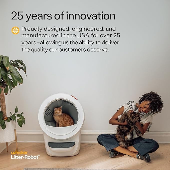 Litter-Robot 4 Supply & Accessory Bundle by Whisker, White- Automatic Self-Cleaning Cat Litter Box, Includes Litter-Robot 4, Ramp, Mat, 3 OdorTrap Packs, 10 Liners, 30 Wipes, & 2 Carbon Filters