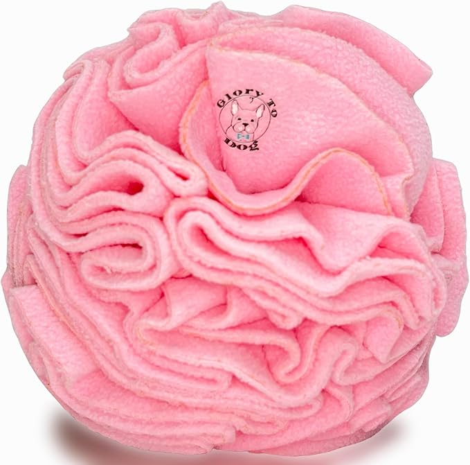 Glory To Dog Medium Breed Snuffle Interactive Foraging Dog Puzzle Ball Toy Pink Large