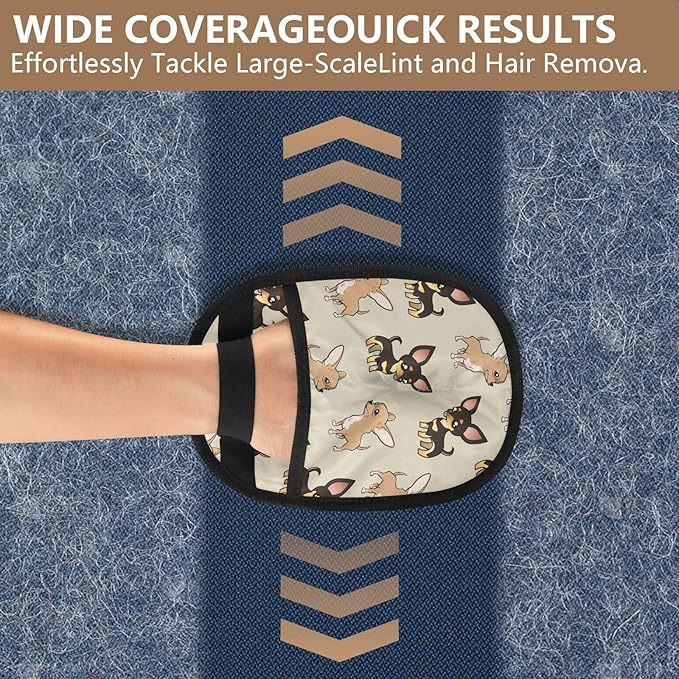 Pet Grooming Gloves Reusable Dog & Cat Hair Remover for Furniture, Car Interiors Multi-Surface Deshedding Tool for Carpets, Bedding & Home Cleaning