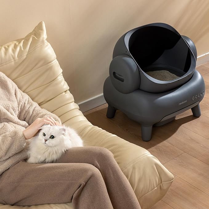 Neakasa M1 Plus Bundle Open-Top Self-Cleaning Cat Litter Box with APP Control, Includes 4 Rolls (60pcs) Refill Waste Bags, 2 Extra Rolls Added (Plus Version)